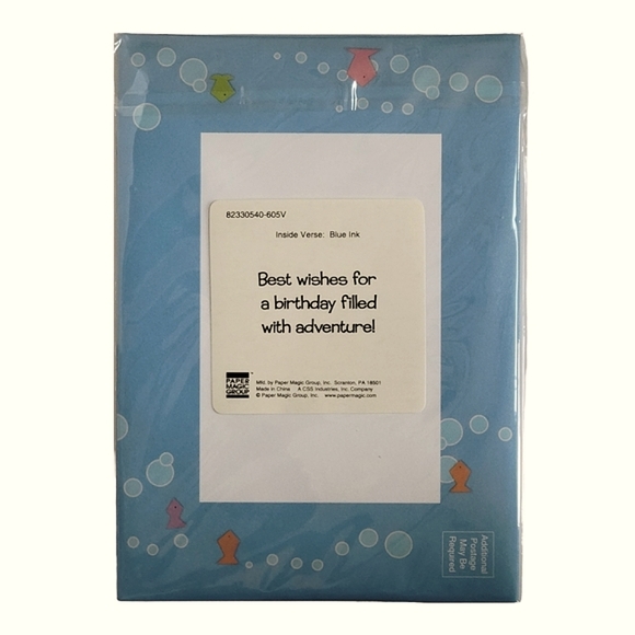 Paper Magic Group Underwater Diving Themed Children's Birthday Card & Envelope - Picture 2 of 3